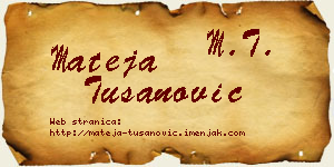 Mateja Tušanović vizit kartica